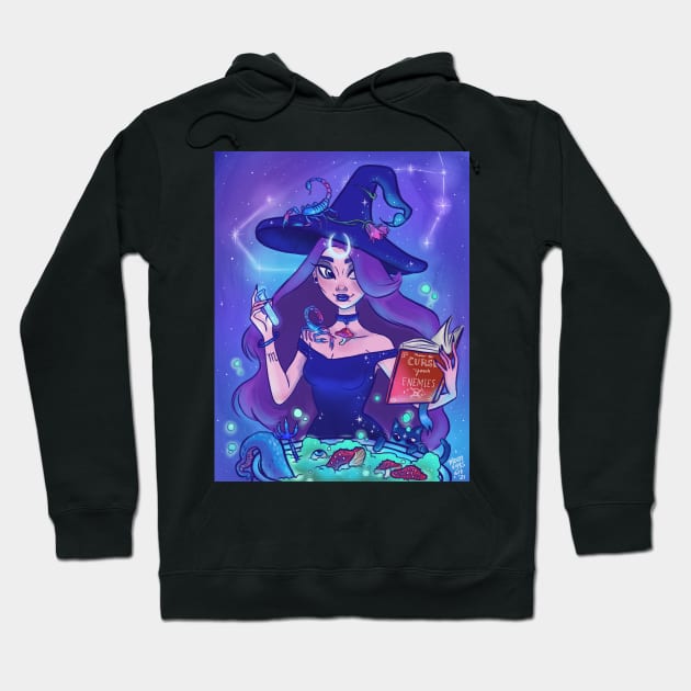 Scorpio Witch Hoodie by mooneyesart